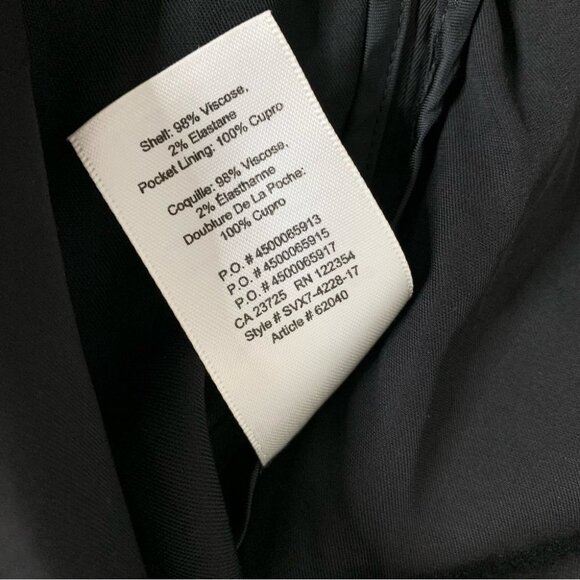 Aritzia Wilfred Free Long Blazer Trench Coat Jacket Lightweight Black Satin S - Picture 7 of 13